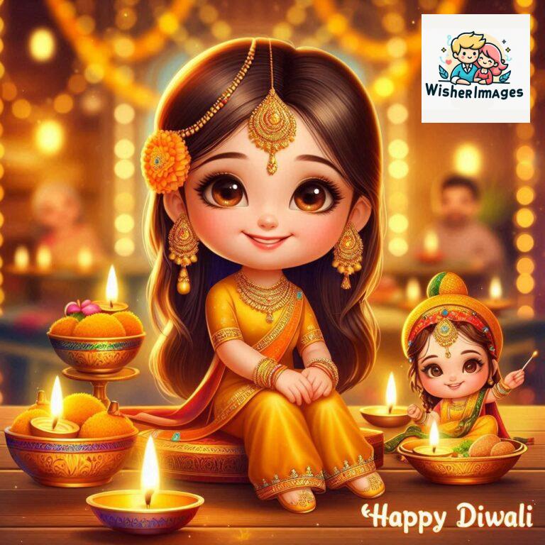 cute girl happy diwali images cute girl diwali pic hd 4k download free (1)