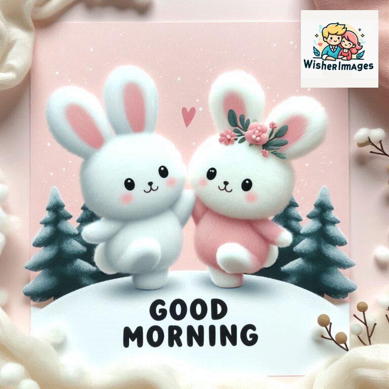 cute rabbit couple cartoon bunny good morning images rabbit good morning images funny (50)