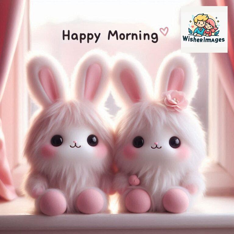 cute rabbit couple cartoon bunny good morning images rabbit good morning images funny (7)