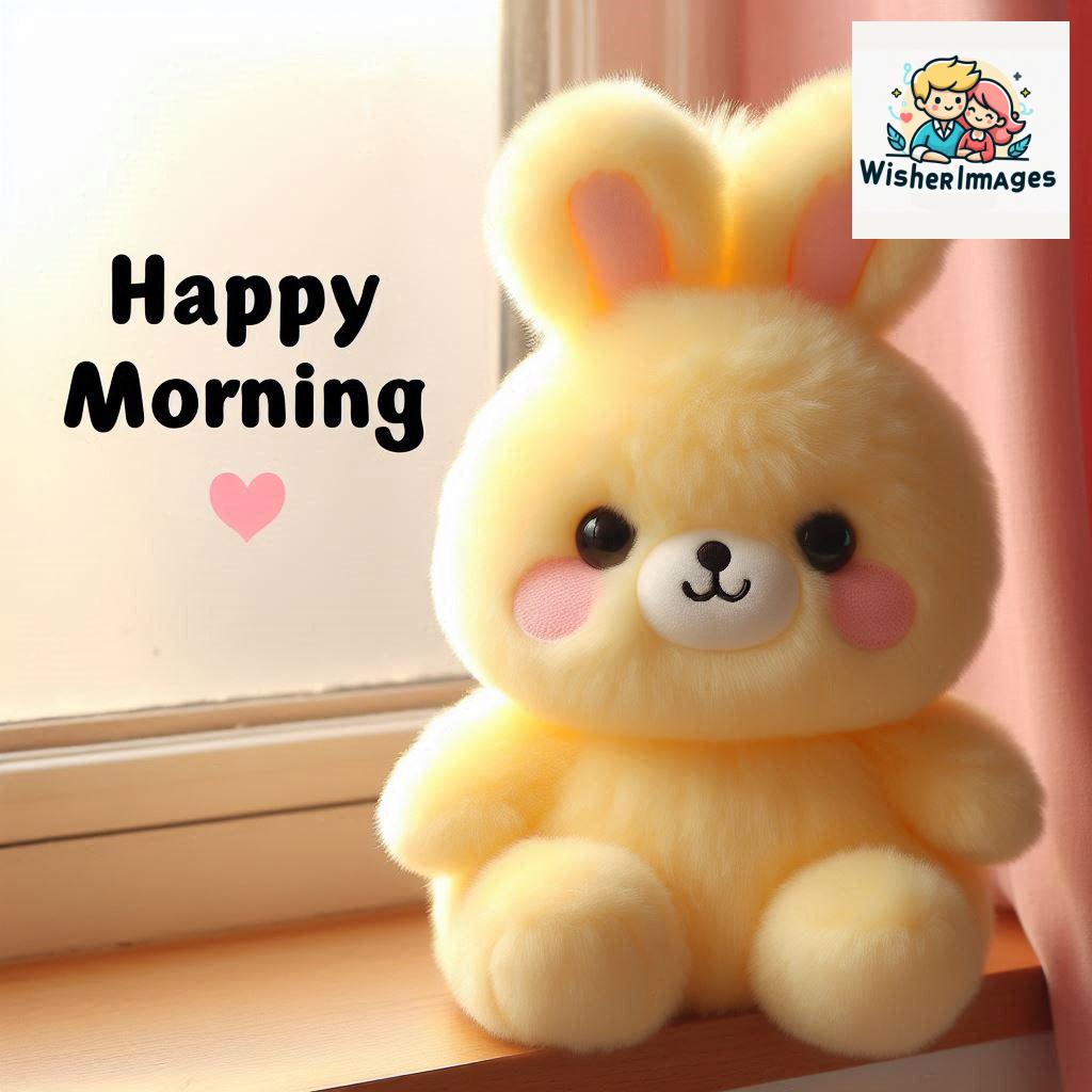 cute rabbit couple cartoon bunny good morning images rabbit good morning images funny (82)