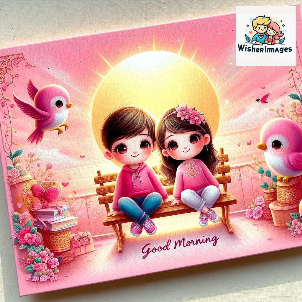 good morning cute couple love images d cartoon couple wallpaper download (116)