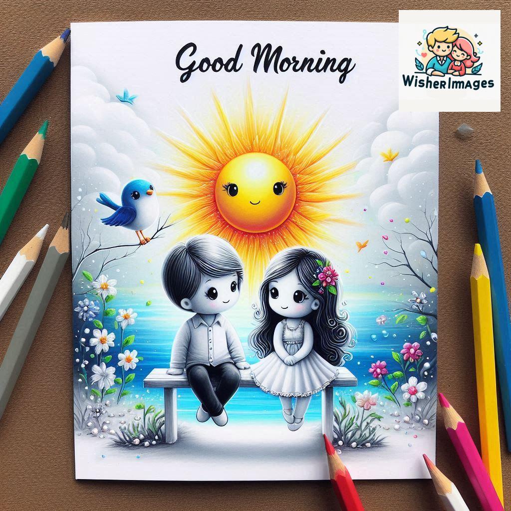 good morning cute couple love images d cartoon couple wallpaper download (48)