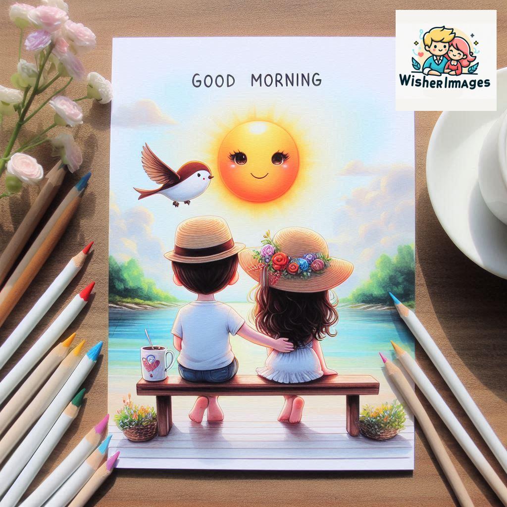 good morning cute couple love images d cartoon couple wallpaper download (58)