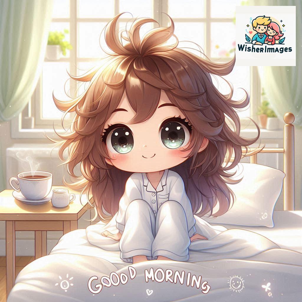 little girl good morning wish flowers smile nature coffee happy bright day positive start sunshine message photo love pic greeting image cheerful blessing warm (127)