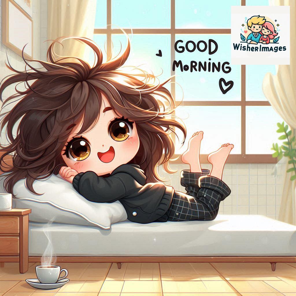 little girl good morning wish flowers smile nature coffee happy bright day positive start sunshine message photo love pic greeting image cheerful blessing warm (94)