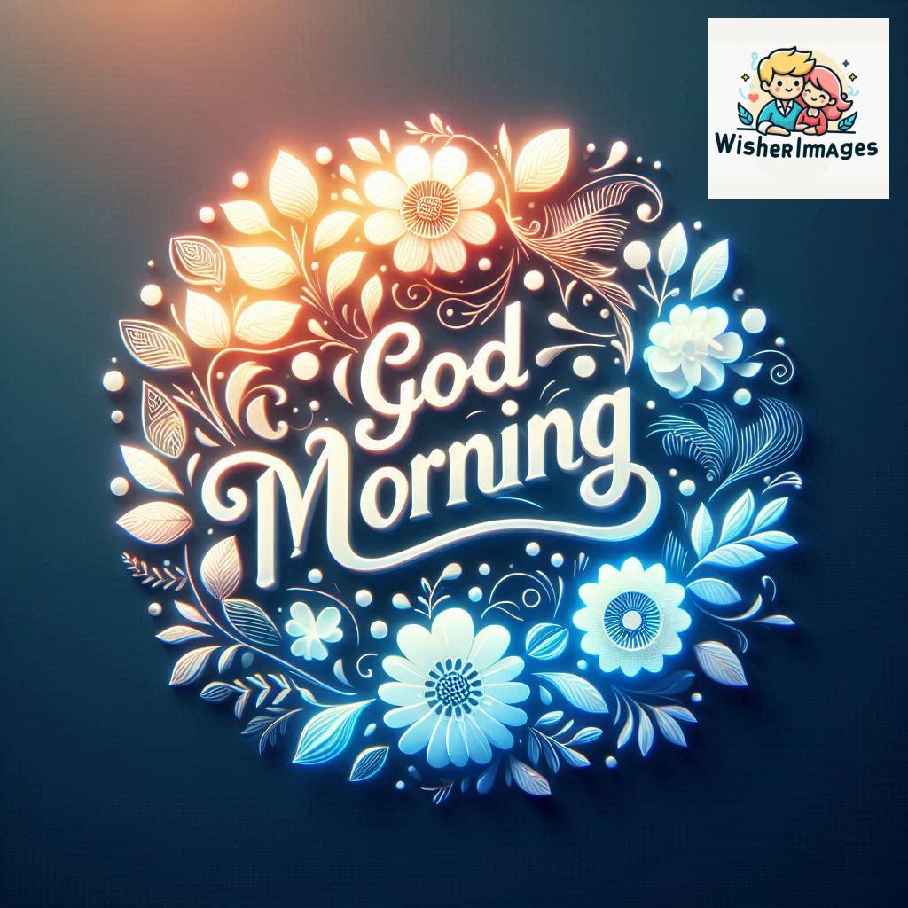 Bright and Cheerful 3D Good Morning Design with Hearts and flowers with colour full light setup with good morning Flowers (117)