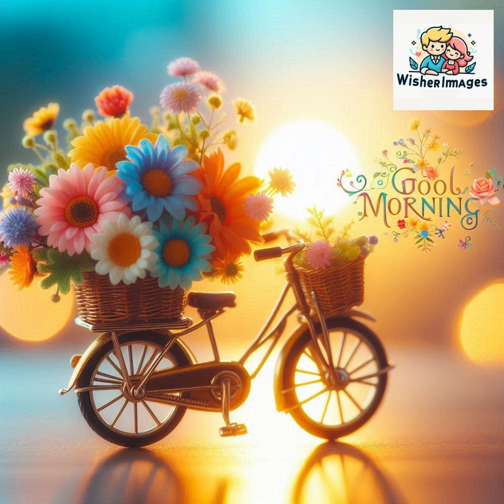 free good morning images for whatsapp miniature bicycle with flowers good morning sunrise.jpg (142)