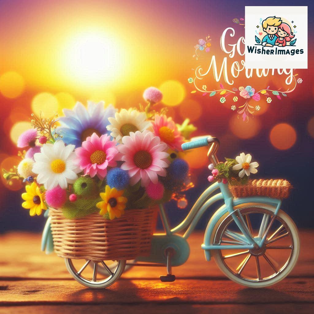 free good morning images for whatsapp miniature bicycle with flowers good morning sunrise.jpg (161)