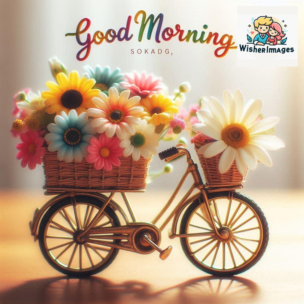 free good morning images for whatsapp miniature bicycle with flowers good morning sunrise.jpg (175)