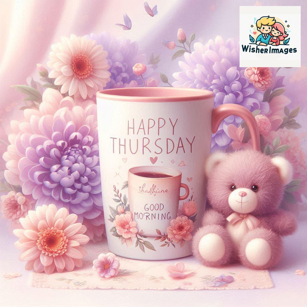 happy thursday good morning images for whatsapp in english thursday good morning images with cup flowers (180)