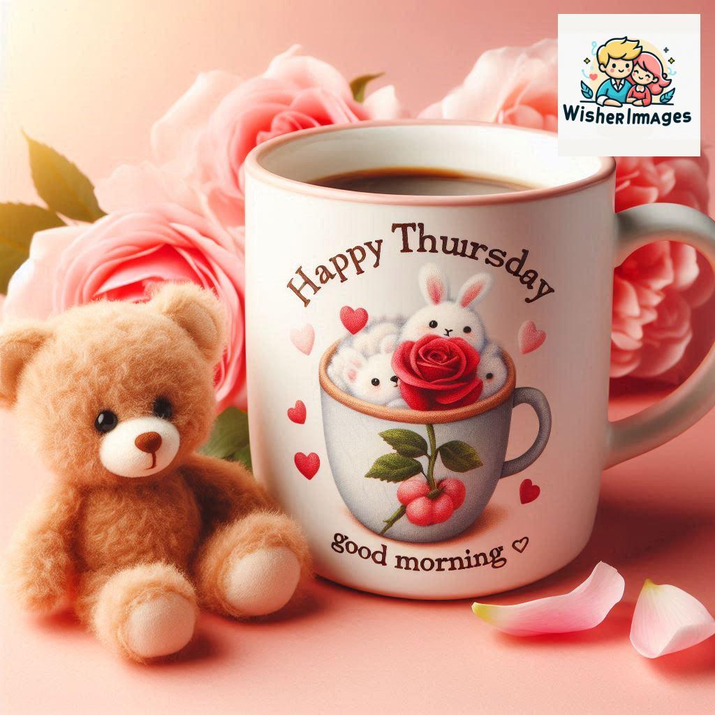 happy thursday good morning images for whatsapp in english thursday good morning images with cup flowers (234)