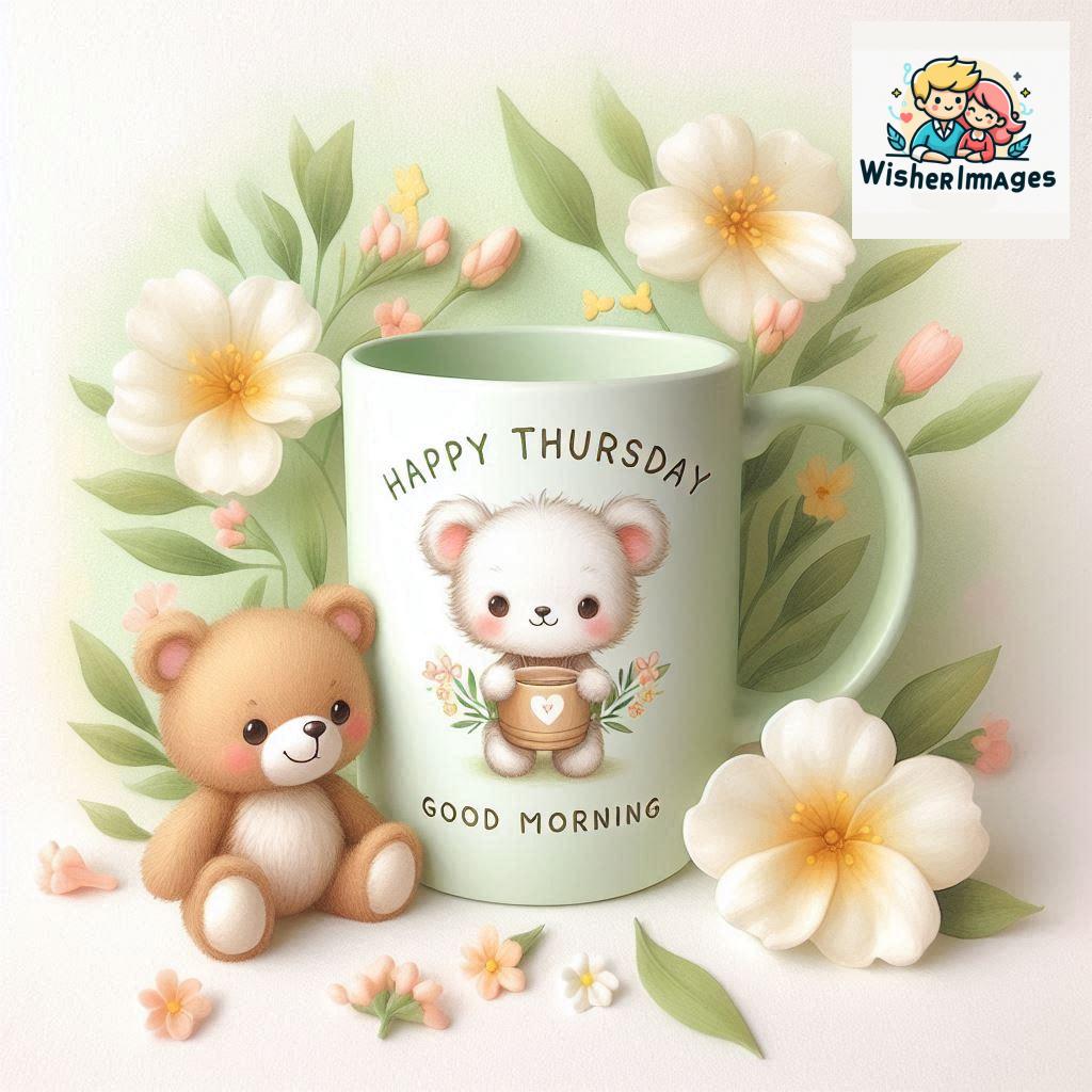 happy thursday good morning images for whatsapp in english thursday good morning images with cup flowers (90)