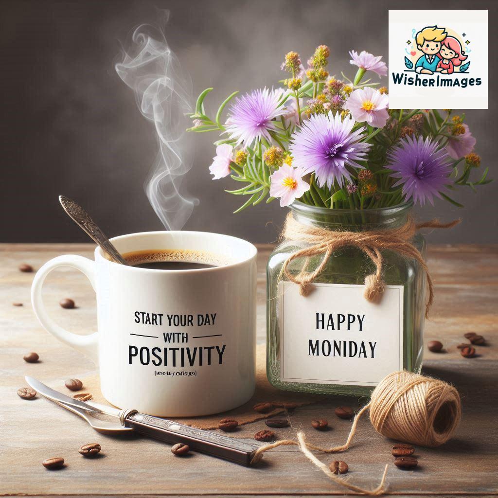 start your day with positivity happy monday blue flowers coffee mug (58)