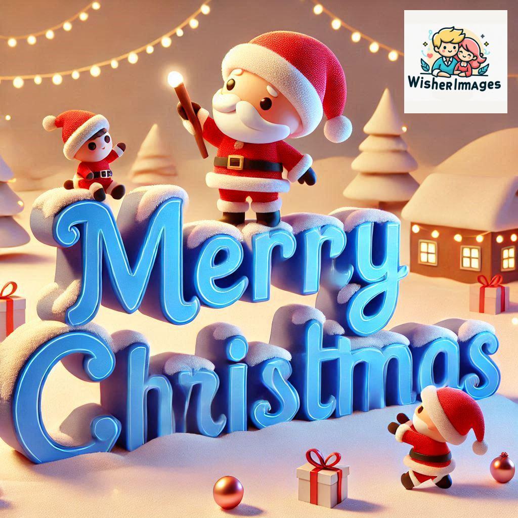 Christmas chubby Santa Claus joyfully colorful 3D Merry Christmas mini Santa character (34)